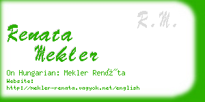 renata mekler business card